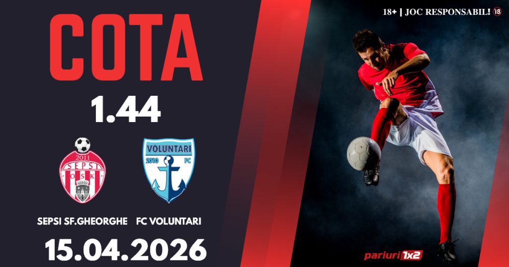 Sepsi Sf.Gheorghe – FC Voluntari, Ponturi Pariuri Fotbal Superliga, 15.04.2026