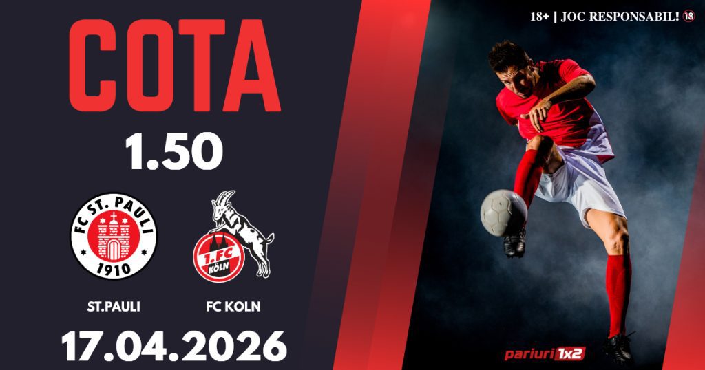ST.Pauli – FC Koln, Ponturi Pariuri Fotbal Bundesliga, 17.04.2026