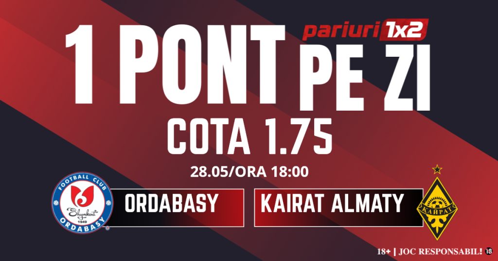 Un Pont pe Zi, 28 mai: Selecția de azi vine din Kazahstan! Astăzi Ordabasy – Kairat Almaty