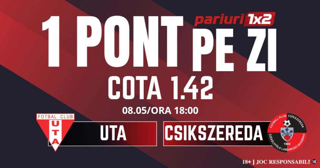 Un Pont pe Zi, 08 mai: Seria excelentă de ponturi verzi „continuă”! Astăzi UTA – Csikszereda