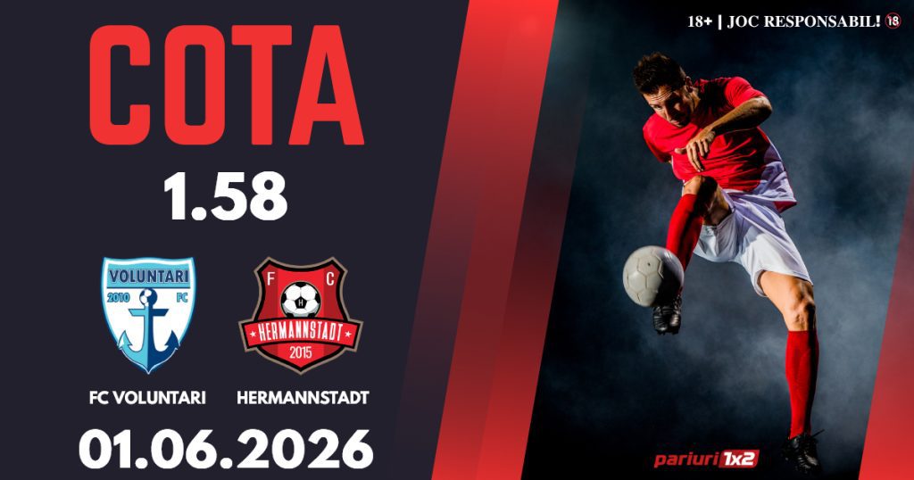 FC Voluntari – Hermannstadt, Ponturi Pariuri Fotbal Superliga, 01.06.2026