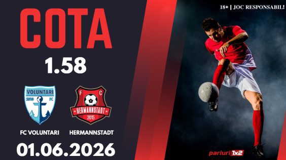 FC Voluntari – Hermannstadt, Ponturi Pariuri Fotbal Superliga, 01.06.2026