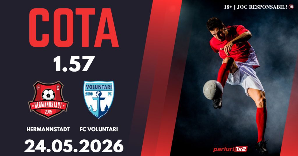 Hermannstadt – FC Voluntari, Ponturi Pariuri Fotbal Superliga, 24.05.2026
