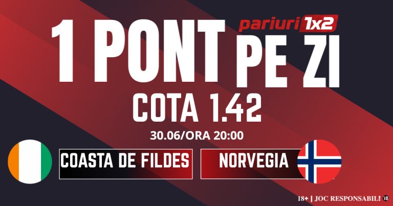 Un Pont pe Zi, 30 iunie: 18 selecții reușite în această lună! Astăzi Coasta de Fildeș – Norvegia