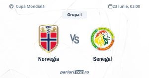 Norvegia - Senegal, Ponturi Pariuri Fotbal Cupa Mondială, 23.06.2026 (ora 03:00)