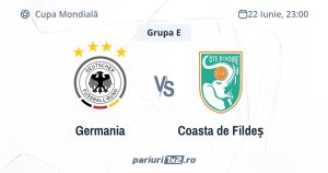 Germania - Coasta de Fildeș, Ponturi Pariuri Fotbal Cupa Mondială, 20.06.2026 (ora 23:00)