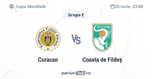 Curacao - Coasta de Fildeș, Ponturi Pariuri Fotbal Cupa Mondială, 25.06.2026 (ora 23:00)