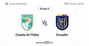 Coasta de Fildeș - Ecuador, Ponturi Pariuri Cupa Mondială, 15.06.2026