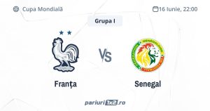 Franța - Senegal, Ponturi Pariuri Cupa Mondială, 16.06.2026 (ora 22:00)