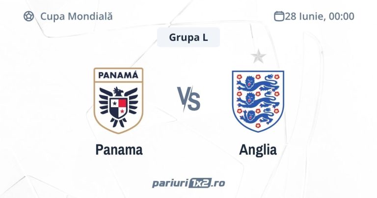 Panama – Anglia, Ponturi Pariuri Fotbal Cupa Mondială, 28.06.2026 (ora 00:00)