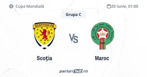 Scoția - Maroc, Ponturi Pariuri Fotbal Cupa Mondială, 20.06.2026 (ora 01:00)