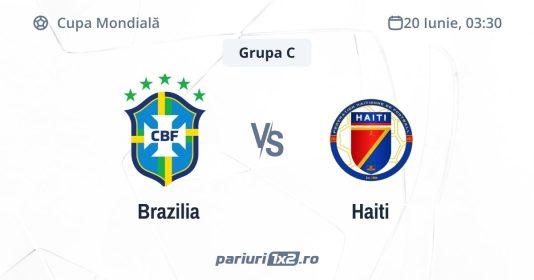 Brazilia - Haiti, Ponturi Pariuri Fotbal Cupa Mondială, 20.06.2026 (ora 03:30)