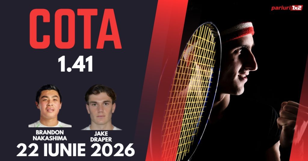 Nakashima – Draper, Ponturi Pariuri Tenis Eastbourne, 22.06.2026