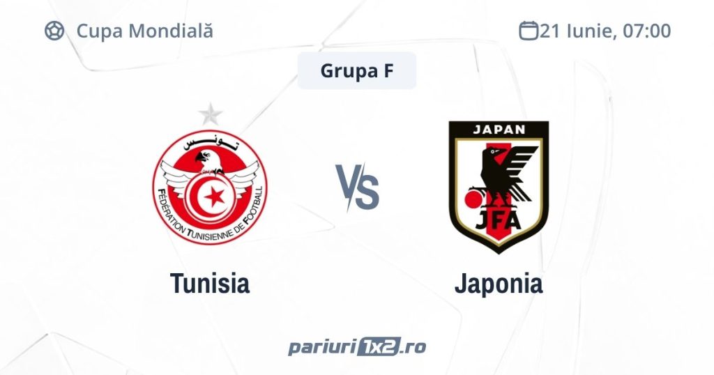 Tunisia – Japonia, Ponturi Pariuri Fotbal Cupa Mondială, 21.06.2026 (ora 07:00)