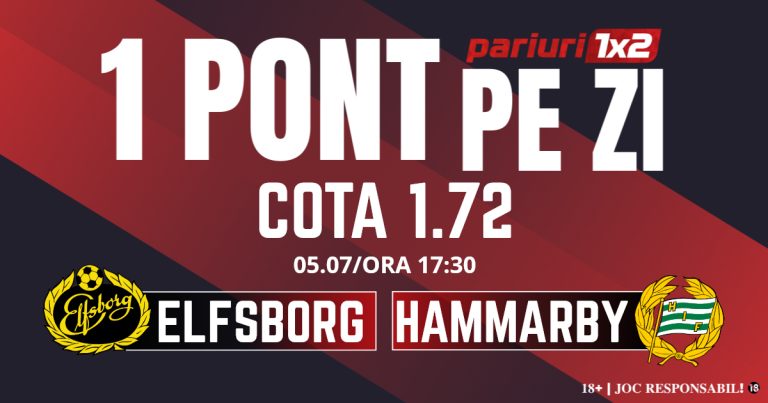 Un Pont pe Zi, 05 iulie: În luna iulie toate selecțiile oferite au fost reușite! Astăzi Elfsborg – Hammarby