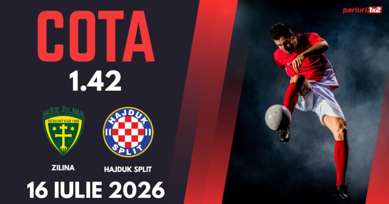 Zilina – Hajduk Split, Ponturi Pariuri Fotbal Europa League, 16.07.2026