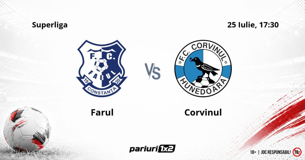 Farul – Corvinul, Ponturi Pariuri Fotbal Superliga, 25.07.2026