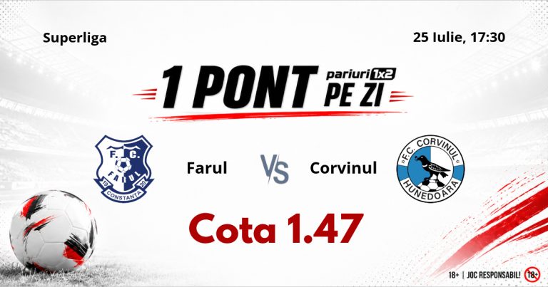 Un Pont pe Zi, 25 iulie: Selecțiile oferite în ultimele trei zile au fost reușite! Astăzi Farul – Corvinul