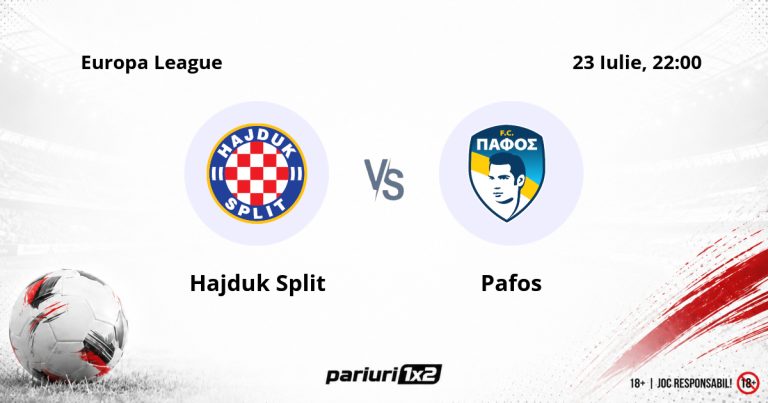Hajduk Split – Pafos, Ponturi Pariuri Fotbal Europa League, 23.07.2026