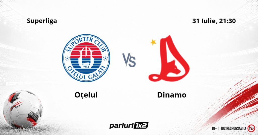 Oțelul – Dinamo, Ponturi Pariuri Fotbal Superliga, 31.07.2026