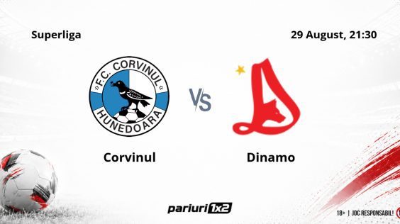 Corvinul – Dinamo, Ponturi Pariuri Fotbal Superliga, 29.08.2026