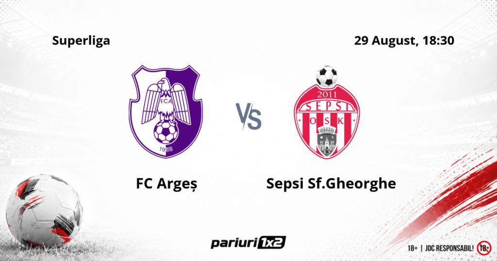 FC Argeș – Sepsi Sf.Gheorghe, Ponturi Pariuri Fotbal Superliga, 29.08.2026