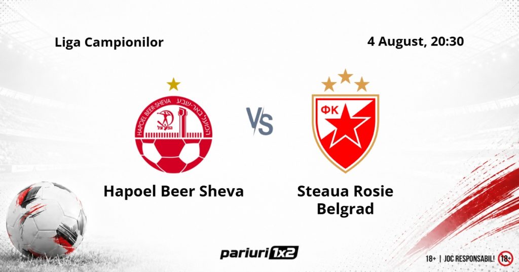Hapoel Beer Sheva – Steaua Rosie, Ponturi Pariuri Fotbal Liga Campionilor, 04.08.2026