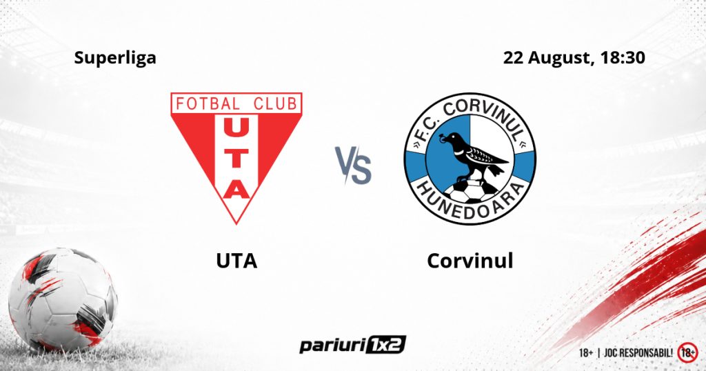 UTA – Corvinul, Ponturi Pariuri Fotbal Superliga, 22.08.2026
