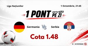 Un Pont pe Zi, 01 octombrie : 22 de selecții reușite în luna precedentă! Astăzi Germania – Serbia