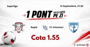 Un Pont pe Zi, 12 septembrie: Nouă selecții reușite în această lună! Astăzi Rapid – FC Voluntari