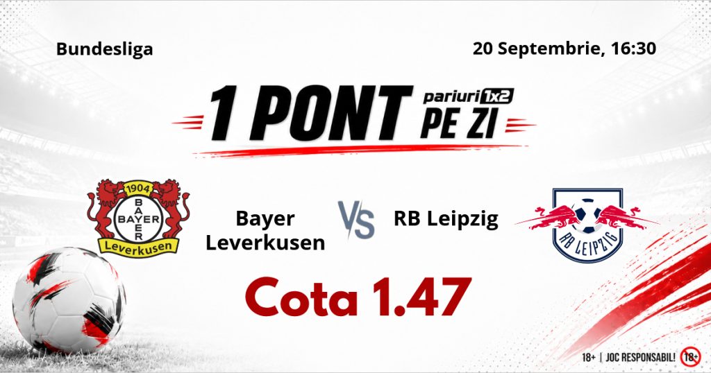 Un Pont pe Zi, 20 septembrie: 14 selecții reușite în această lună! Astăzi Bayer Leverkusen – RB Leipzig