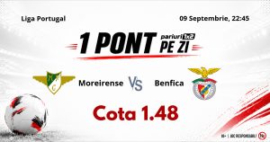 Un Pont pe Zi, 09 septembrie: Șase selecții reușite în această lună! Astăzi Moreirense – Benfica