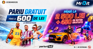 MrBit » 600 RON Pariu Gratuit sau 2.500 RON + 550 Rotiri Gratuite | Ce alegi?