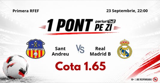Un Pont pe Zi, 23 septembrie: Mergem în Spania pentru o nouă selecție reușită! Astăzi Sant Andreu – Real Madrid B