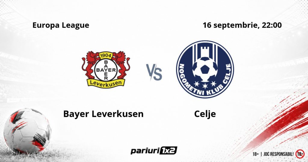 Bayer Leverkusen – Celje, Ponturi Pariuri Fotbal Europa League, 16.09.2026