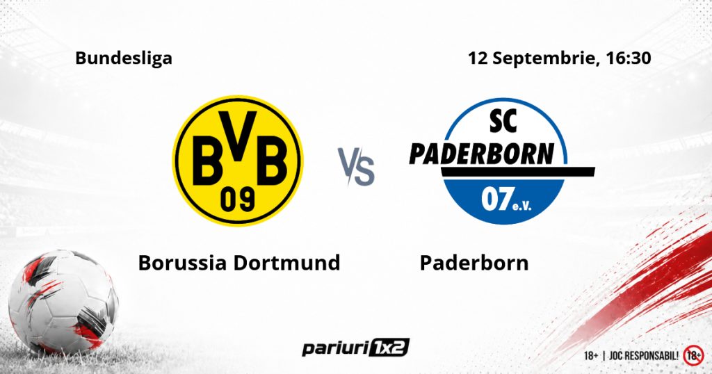 Borussia Dortmund – Paderborn, Ponturi Pariuri Fotbal Bundesliga, 12.09.2026