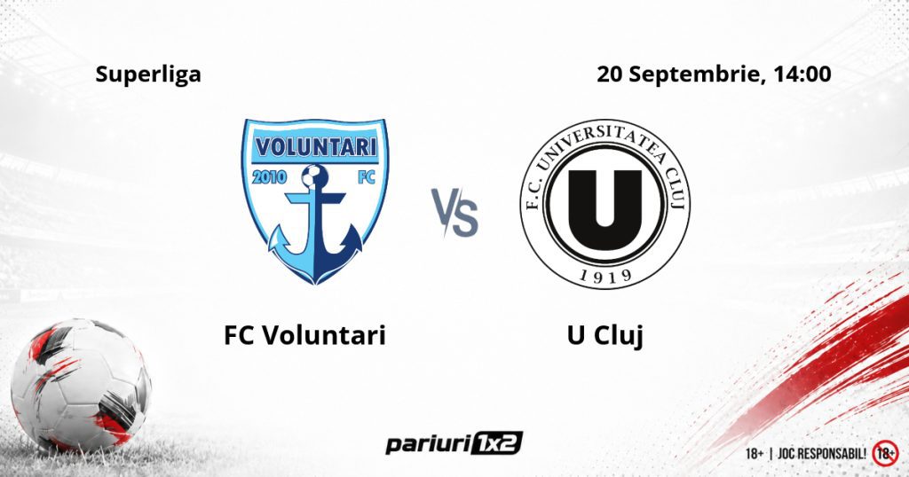 FC Voluntari – U Cluj, Ponturi Pariuri Fotbal Superliga, 20.09.2026
