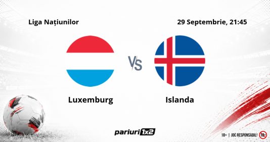 Luxemburg – Islanda, Ponturi Pariuri Fotbal Liga Națiunilor, 29.09.2026