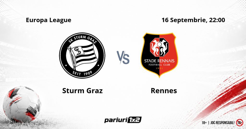 SK Sturm Graz – Rennes, Ponturi Pariuri Fotbal Europa League, 16.09.2026