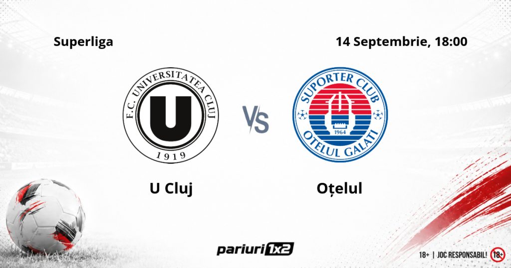 U Cluj – Oțelul Galați, Ponturi Pariuri Fotbal Superliga, 14.09.2024