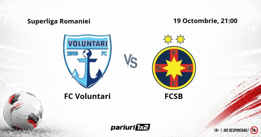 FC Voluntari – FCSB, Ponturi Pariuri Fotbal Superliga României, 19.10.2026