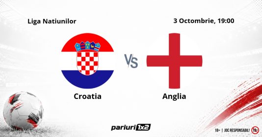 Croatia – Anglia, Ponturi Pariuri Fotbal Liga Natiunilor, 03.10.2026