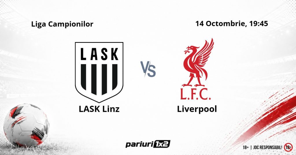 LASK Linz – Liverpool, Ponturi Pariuri Fotbal Liga Campionilor, 14.10.2026