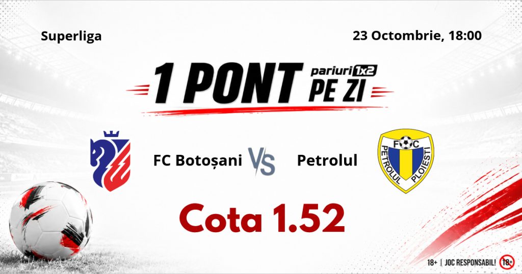 Un Pont pe Zi, 23 octombrie : Precedentele nouă selecții oferite au fost reușite! Astăzi FC Botoșani – Petrolul