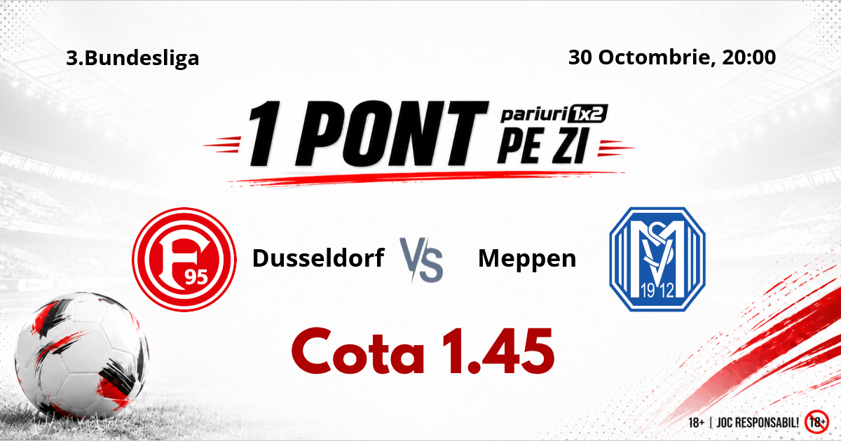 Un Pont pe Zi, 30 octombrie : Mergem în Germania pentru o nouă selecție reușită! Astăzi Dusseldorf – Meppen