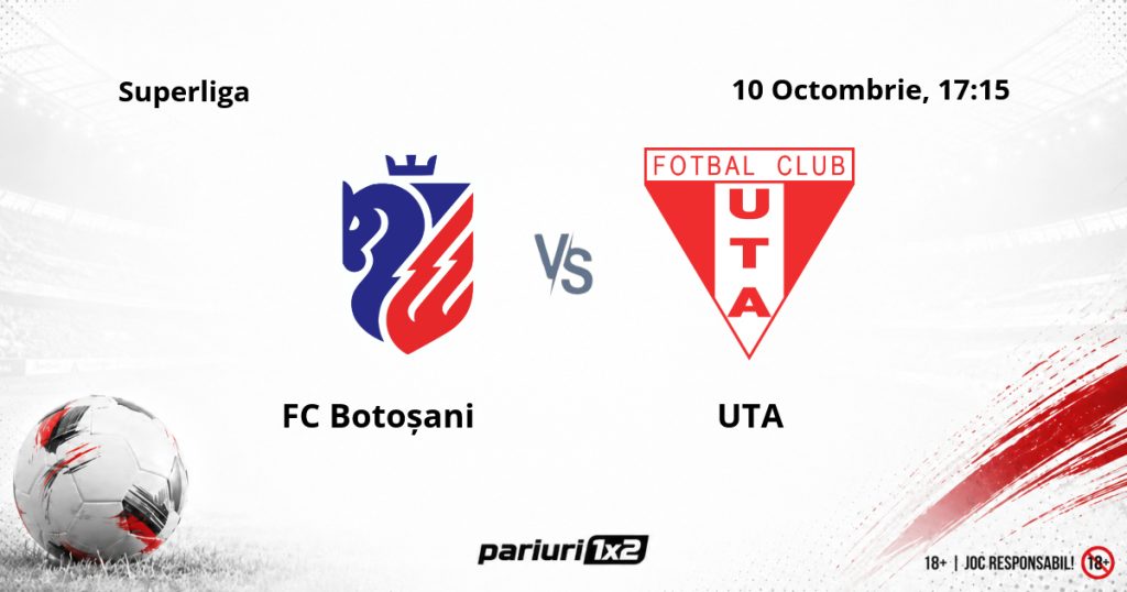 FC Botoșani – UTA, Ponturi Pariuri Fotbal Superliga, 10.10.2026