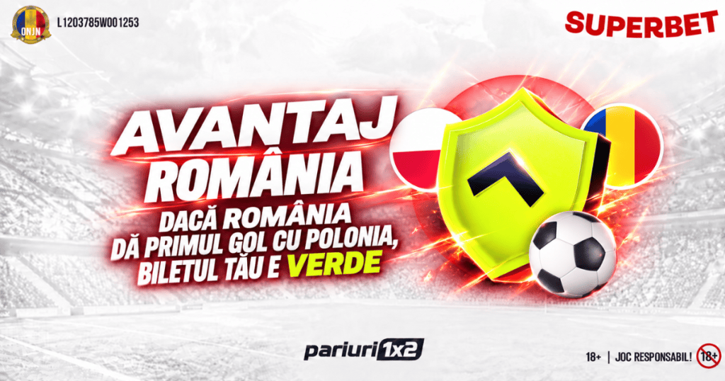 Superbet »» Polonia – România: „tricolorii” deschid scorul & pariul pe victorie devine câștigător