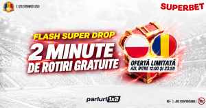 Super Drop Superbet »» 2 Minute de Rotiri Gratuite | Polonia – România