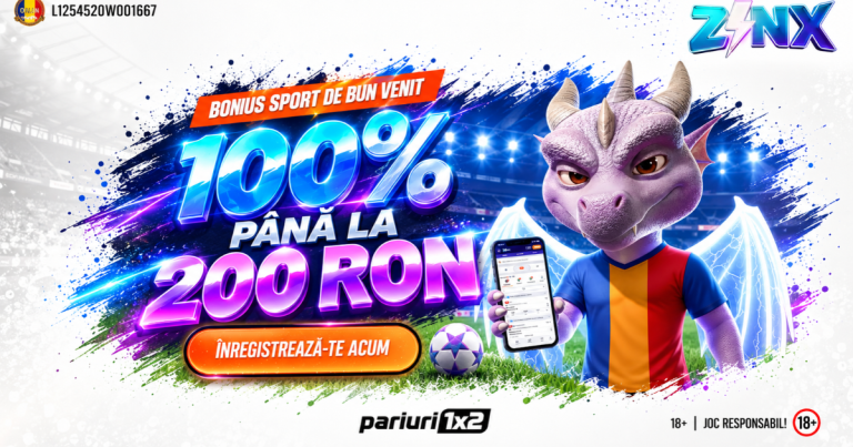 Zinx »» Bonus 100% până la 200 RON pentru Pariuri Sportive