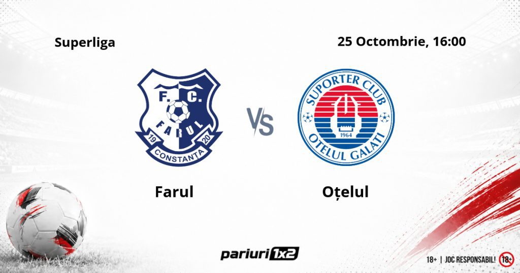 Farul – Oțelul, Ponturi Pariuri Fotbal Superliga, 25.10.2026